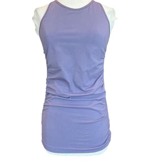 NUX Spellbound Cami Pale Purple Active Ruched Tank NWT Size L - Picture 2 of 12